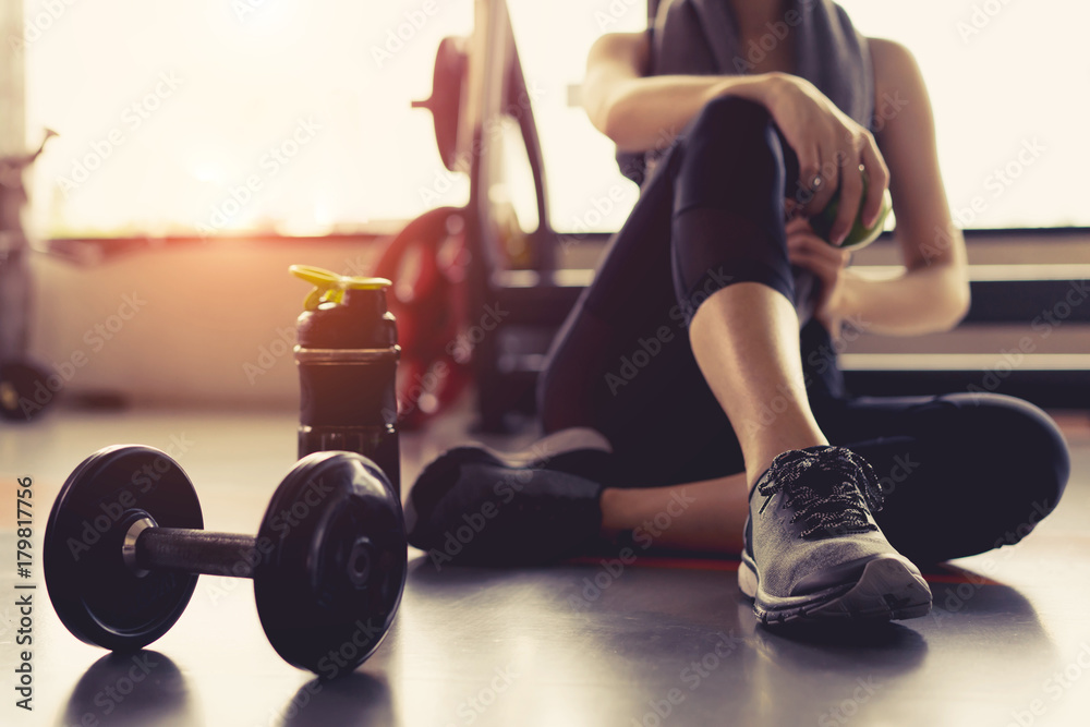 woman exercising in gym