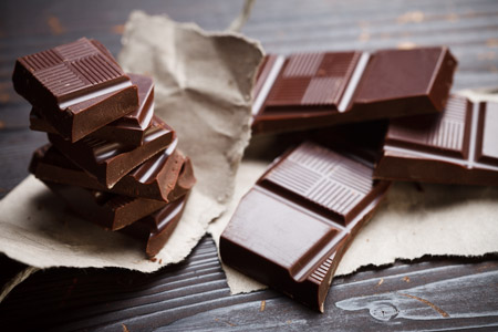 dark chocolate satisfies your sweet tooth without the extra milk and sugar