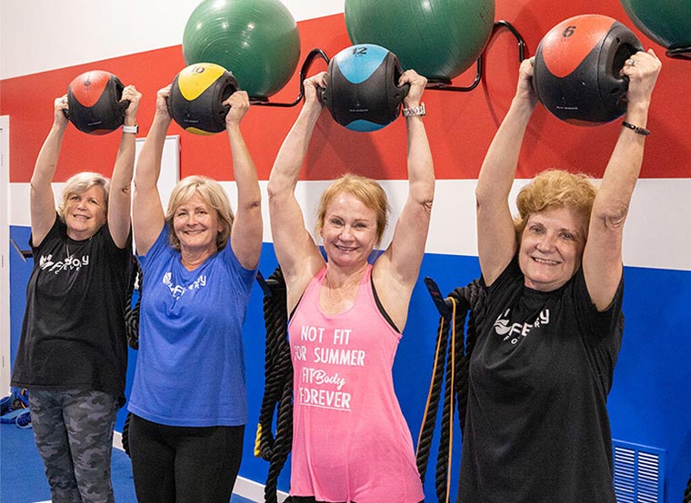 seniors workout lift